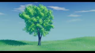 Easy anime tree in blender  stylized  blender 40 [upl. by Celie366]