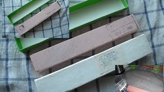 Old aluminium oxide  corundum sharpening stone made by ZAI  Berkovitsa [upl. by Clova639]