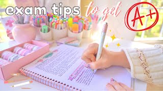 Exam day routine  last minute study tips to get those As ✨💯 [upl. by Sutsugua238]