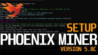 How to Setup Phoenixminer  Phoenix Miner Setup Update for Phoenixminer 58c [upl. by Cassandre]