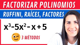 Cómo FACTORIZAR POLINOMIOS 📝 Ruffini Raíces Factores [upl. by Aneehsak]