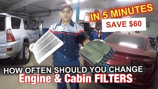 How often you should replace cabin and engine air filters why and the cost of replacing yourself [upl. by Mairym]