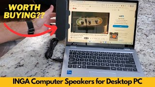 Worth It INGA Computer Speakers for Desktop PC USB Monitor Speaker Bar with Clip On [upl. by Agamemnon]