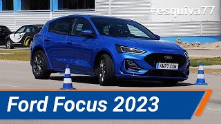 Ford Focus 2023  Maniobra de esquiva moose test y eslalon  km77com [upl. by Milon]