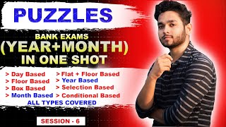 PUZZLES🔥YEAR  MONTH  SESSION  6   BASIC TO ADVANCE  BANK EXAMS 2024✅  SBIIBPSLICRBI✅ [upl. by Kcirde196]