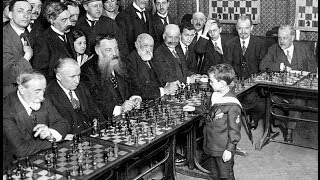 Samuel Reshevsky  One of the greatest ever Chess child prodigies  example game vs Capablanca 1935 [upl. by Eissert]