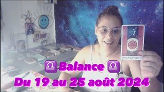 balance  Vous avez une grande décision à prendre  du 19 au 25 aout 2024 [upl. by Airom]