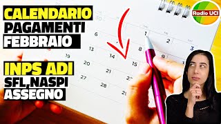 Calendario PAGAMENTI inps Febbraio 2024 Assegno di Inclusione SFL NASPI Carta Acquisti AUU [upl. by Mehalick795]