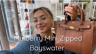 Mulberry Mini Zipped Bayswater Review [upl. by Nanete189]