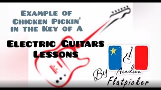 Electric Guitar Lesson  Example of Chicken Pickin in the key of A [upl. by Dewhirst]