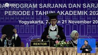 21 Nov 2024  Wisuda Program Sarjana amp Sarjana Terapan Periode I Tahun Akademik 20242025 [upl. by Nitsreik60]