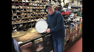 How to hand tuck a calfskin drum head for drummers with Stan Keyawa  Professional Drum Shop [upl. by Pamela]