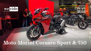 Moto Morini Corsaro 750 amp Corsaro Sport  LIVE da EICMA 2023 [upl. by Oibaf903]