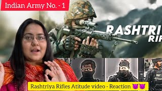 Indian Army Attitude video  Reaction Rashtriya Rifles AnushkaReacts [upl. by Akirahs]