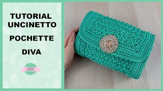 TUTORIAL POCHETTE UNCINETTO quotDIVAquot  PUNTO FANTASIA  UNCINETTO DARGENTO [upl. by Eillit]