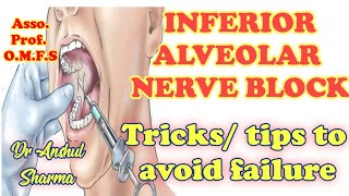 INFERIOR ALVEOLAR NERVE BLOCKLOCAL ANESTHESIATECHNIQUELANDMARKSCOMPLICATIONSTRICKSLAMALAMED [upl. by Ahseia]