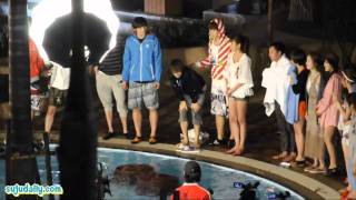 HD Fancam 110117 HaeHyuk in Pattaya at Royal Cliff Hotel  Eunhyuk amp Uee couple game [upl. by Aihsital]