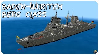 Minecraft How to Build a Frigate in Minecraft BadenWürttemberg Class Minecraft Frigate Tutorial [upl. by Eeroc254]