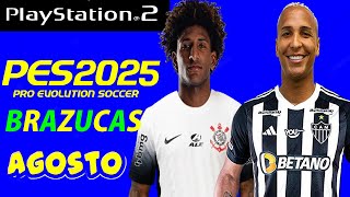 NOVO PES2025 NO PLAYSTATION 2 Ps2 aethersx2 pcsx2 Opl [upl. by Whitelaw]