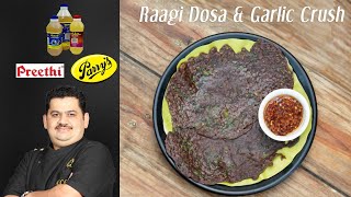 Venkatesh Bhat makes Raagi dosa amp garlic crush  raagi dosa recipe  healthy breakfast [upl. by Enialem764]