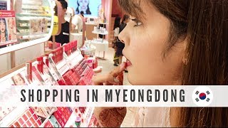 Shopping in Myeongdong  Makeup  Food  Myeongdong Vlog  Makeup Haul [upl. by Westphal]