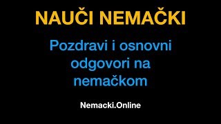 Nemački jezik 2  Pozdravi i odgovori na nemačkom  NemackiOnline [upl. by Sualk]