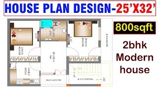 25 x 32 House Plan Design  North Facing House Design  Rd Design [upl. by Baskett]