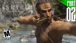 【SKYRIM 200 MODS】Wood Elf Gameplay Walkthrough Part 2 PC  HD [upl. by Erlina]