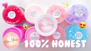 120 GLITTER SLIMES FAMOUS SLIME SHOP REVIEW [upl. by Sudderth]