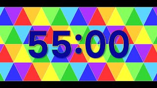 55 Minute Timer  Colorful Timer [upl. by Bautista634]