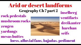 Geography Ch 7 Part 22  Desert landforms [upl. by Idola391]