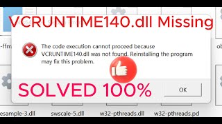 VCRUNTIME140dll error solved 100 [upl. by Lumbye]