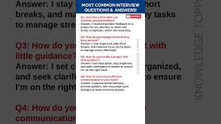 4 Most Common Job Interview Questions and Answers [upl. by Enelear]