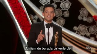 RAMI MALEK OSCAR KONUŞMASI  En İyi Erkek Oyuncu  Türkçe  2019 [upl. by Eiralih41]