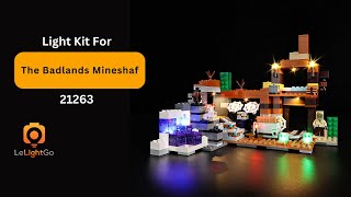 Classic Light Kit For The Badlands Mineshaft LEGO Minecraft 21263 [upl. by Ettennat]