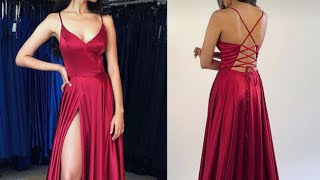 DIY lace up back maxi dress how to sew a tie back maxi dress prom dress [upl. by Nytnerb837]