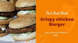 easy chicken burger  home made patty [upl. by Walrath]