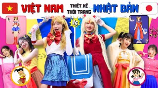 THỜI TRANG VIỆT NAM vs NHẬT BẢN  Thử thách GAME GHÉP HÌNH thay quần áo SAILOR MOON và XUKA [upl. by Nereil281]