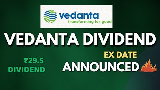 vedanta dividend 2024  vedanta dividend ex date Vedanta Share News Today [upl. by Dnomsaj]