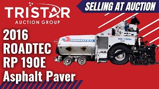 2016 ROADTEC RP 190E Asphalt Paver 4399  Selling at auction [upl. by Knepper]