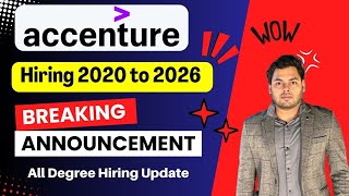 Accenture Hiring News  Hiring Plans for 2020 to 2025 Batch  Job for fresher students and passout [upl. by Doyle]