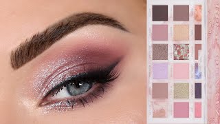 Huda Beauty Rose Quartz Palette Eyeshadow Tutorial [upl. by Kato26]