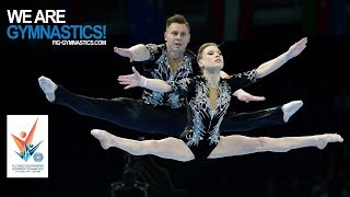 2018 Acrobatic Worlds Antwerp BEL  Highlights MIXED PAIR FINAL  We Are Gymnastics [upl. by Sivartal40]