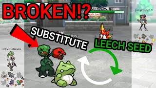 Substitute  Leech Seed is a Broken Strategy Pokemon Showdown Random Battles HIgh Ladder [upl. by Nodroj]