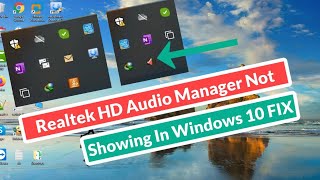 Realtek HD Audio Manager Not Showing In Windows 10 FIX [upl. by Nirehtac]