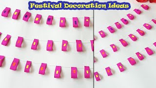 Festival Decoration  Easy Paper Decoration  Office And Home Decoration Ideas [upl. by Ahsian818]