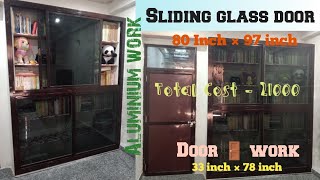 Sliding glass door  PART  3  room decor slide​ doors​ construction​ housedesign​ [upl. by Asquith]