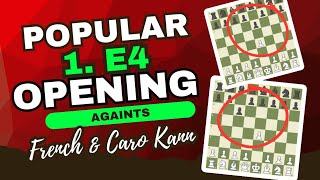 POPULAR E4 OPENING AGAINTS French and Caro Kann Explained Tactics ♟️chess carokann frenchdefense [upl. by Gilead574]