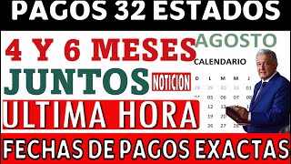 AGOSTO 🎯 𝐅𝐄𝐂𝐇𝐀S de pagos ¡Calendario 𝐎𝐅𝐈𝐂𝐈𝐀𝐋 4 y 6 meses juntos ¡𝐀𝐌𝐋𝐎 CONFIRMA ¡ENTREGA TAERJETAS [upl. by Liban]