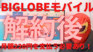 BIGLOBEモバイル 解約後も料金がかかるんです！なんと月額220円が掛かる仕組みがあるのでぜひ確認を！お得なキャンペーンを実施中のビックローブが6ヶ月後に解約する際に思わぬ落とし穴があります [upl. by Rina]